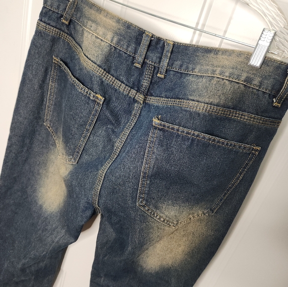 Men's UnNamed Brand Patch Jeans  Size 36 - Picture 3 of 7